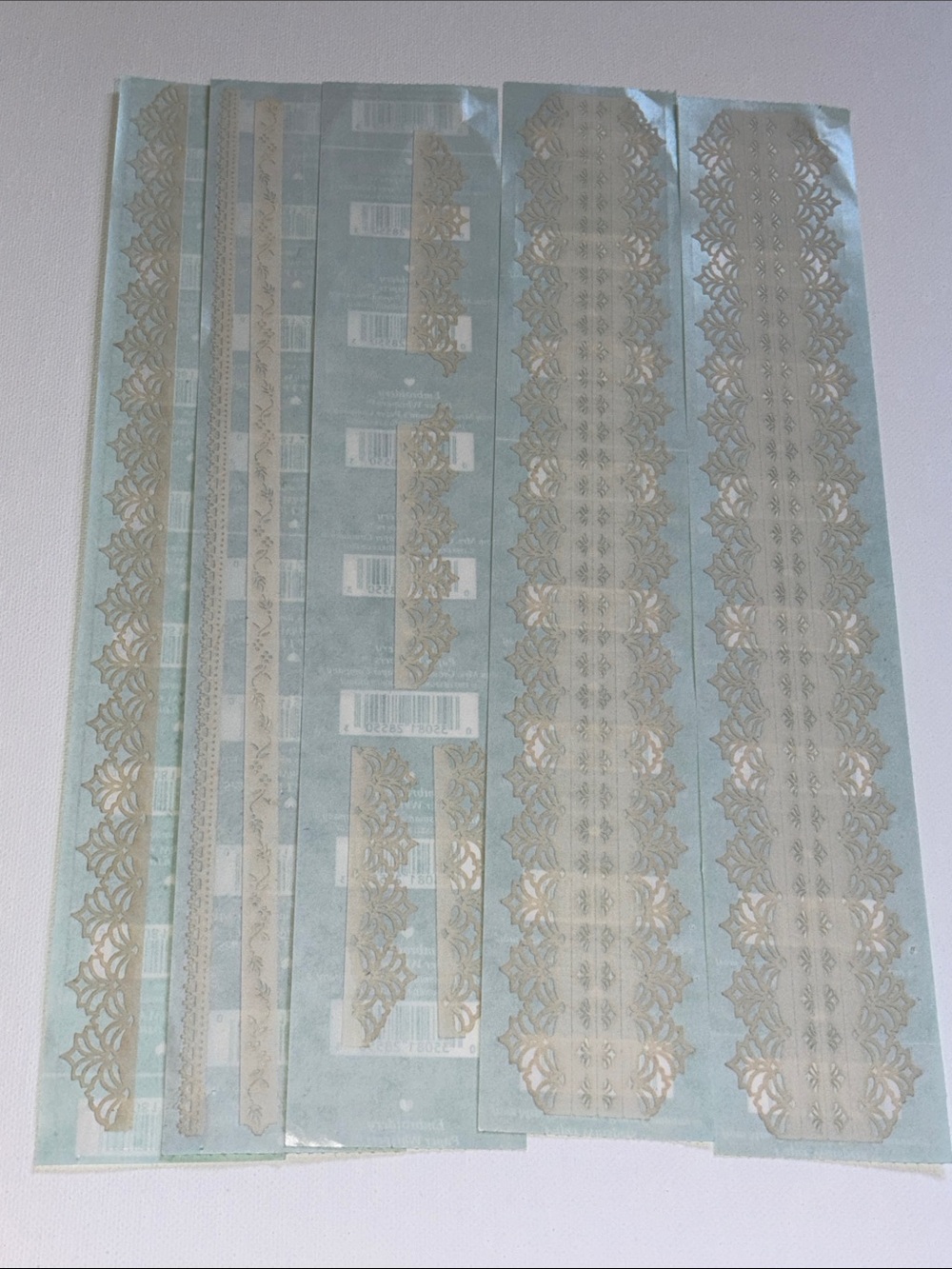 Vintage 1999 Mrs. Grossman's Henry's Lace Paper Whispers Borders Sticker Sheets